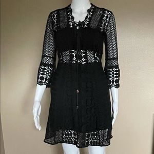 self-portrait black lace dress